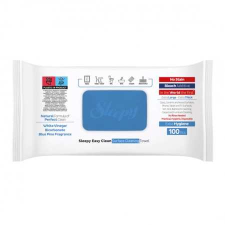 Влажные полотенца для поверхностей SLEEPY EASY CLEAN 100шт