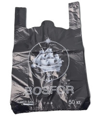 Пакет майка з поліетилену BOSFOR 38x56 по 50 штук у пачці