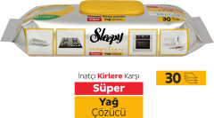 Влажные салфетки Sleepy Easy Clean с активной пеной против жира для кухни, 30 шт