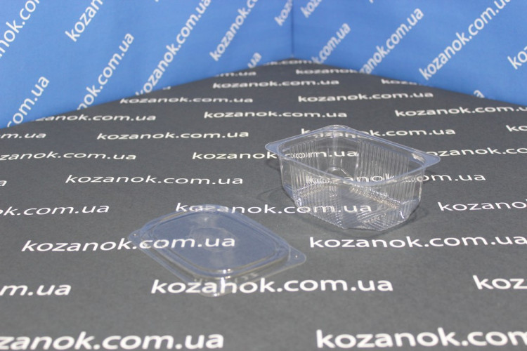 Пищевой одноразовый блистерный контейнер-упаковка (посуда) ПС - 180, 250 мл (1000 шт/уп)