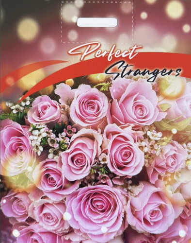 Пакет с прорезной ручкой (банан), 41х51+3 см, цветной 90мк, 50 шт, с усиленной ручкой