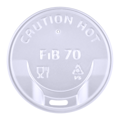 Крышка для бумажных стаканов 175 мл M-70 белая