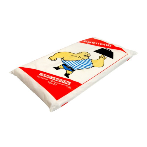 Пакет фасовочный пищевой из полиэтилена "Крепыш" 18х35 по 530 штук в пачке