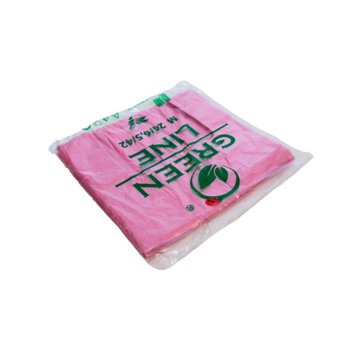 Пакет фасовочный пищевой из полиэтилена майка "Green Line" 24×42 по 100 штук в пачке