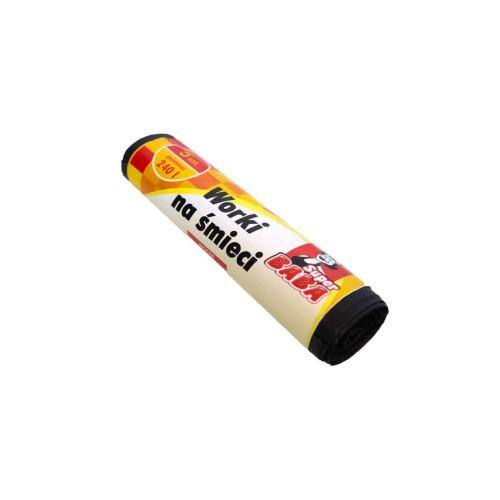 Мусорные пакеты "Super BABA" 240 литров по 5 штук в рулоне