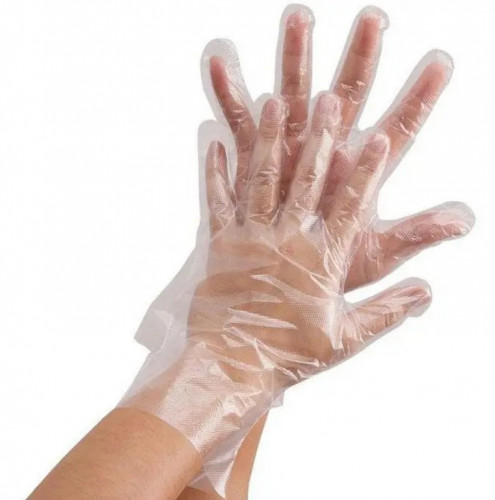 Перчатка одноразовая из полиэтилена Gloves по 100 штук в пачке