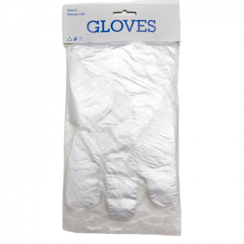 Перчатка одноразовая из полиэтилена Gloves по 100 штук в пачке