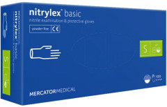 Перчатки нитриловые диагностические одноразовые неопудренные MERCATOR – медицинские перчатки, размер S