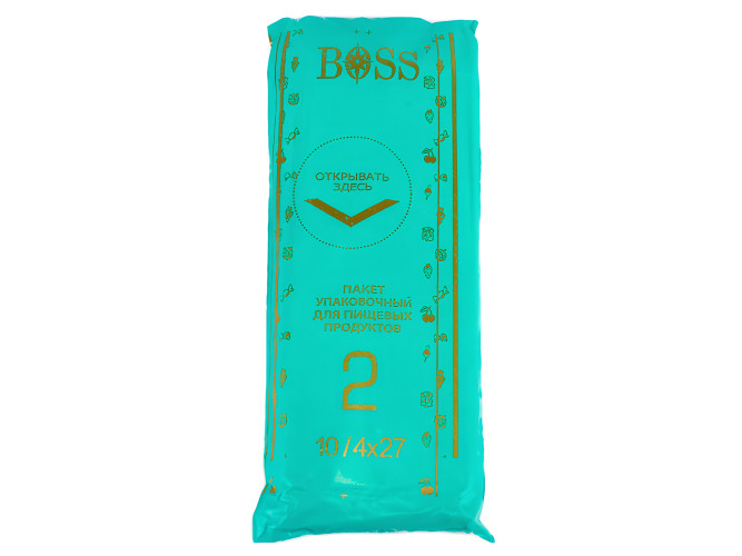 Пакет фасовочный пищевой из полиэтилена BOSS 2 бирюза по 300 штук в пачке
