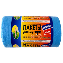 Мусорные пакеты "Традиции качества" 35 литров по 50 штук в рулоне