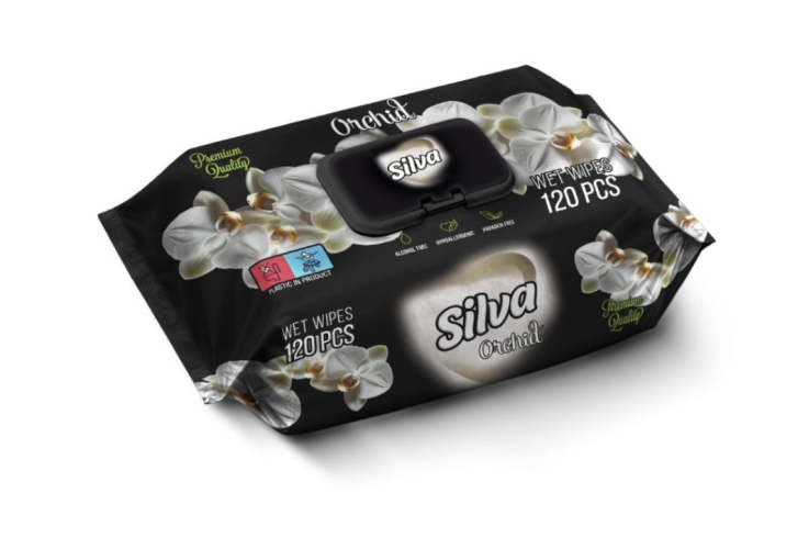 Влажные салфетки Silva Орхидея с клапаном 120 шт