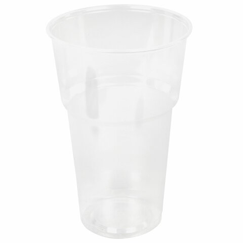 Стакан одноразовий, пластиковий, прозорий 480 мл.